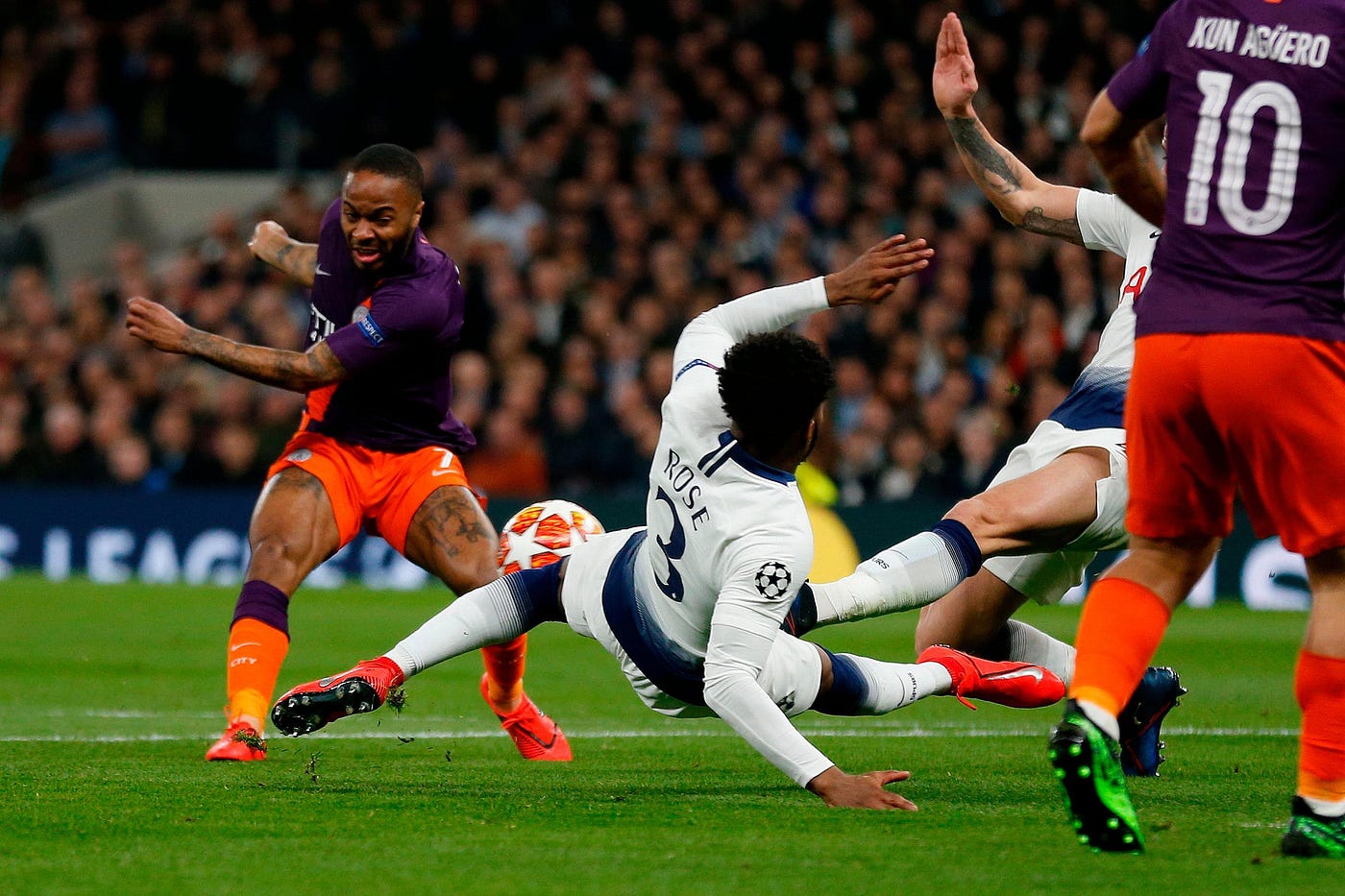 Danny Rose challenge on Raheem Sterling