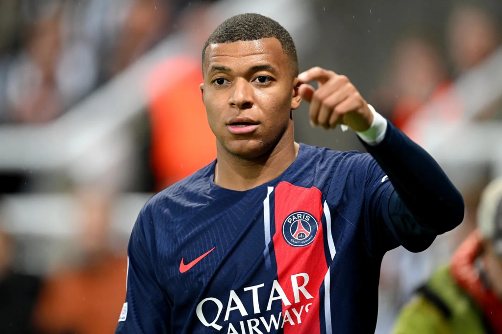 Mbappé during a PSG match